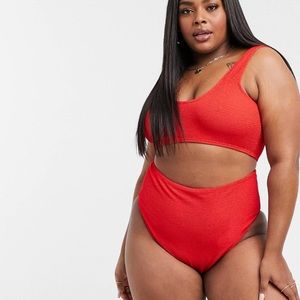 NWT 2-PC High Waist Bikini Sz XL Both Pieces